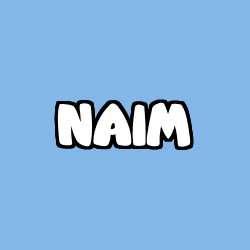 Coloring page first name NAIM