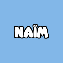 Coloring page first name NAÏM
