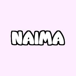 Coloring page first name NAIMA