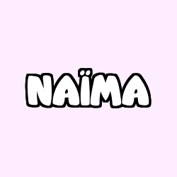 Coloring page first name NAÏMA