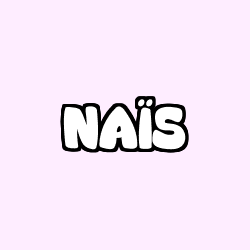 Coloring page first name NAÏS