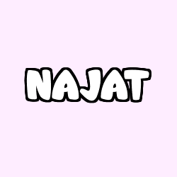Coloring page first name NAJAT
