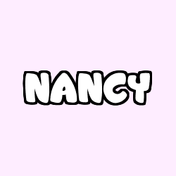 Coloring page first name NANCY