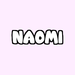 Coloring page first name NAOMI