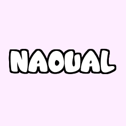 Coloring page first name NAOUAL