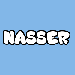 Coloring page first name NASSER