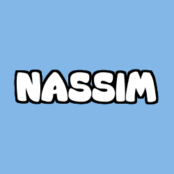 Coloring page first name NASSIM