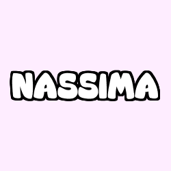Coloring page first name NASSIMA