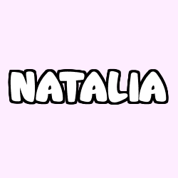 Coloring page first name NATALIA