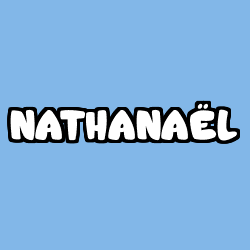 Coloring page first name NATHANAËL