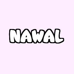 Coloring page first name NAWAL