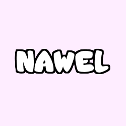 Coloring page first name NAWEL