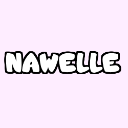 Coloring page first name NAWELLE