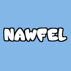 Coloring page first name NAWFEL