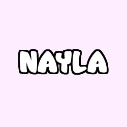 Coloring page first name NAYLA