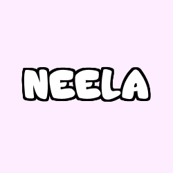 Coloring page first name NEELA