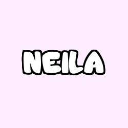 Coloring page first name NEILA