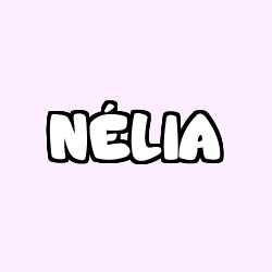 Coloring page first name NÉLIA