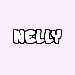 Coloring page first name NELLY