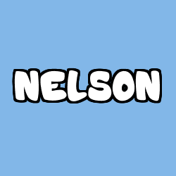 Coloring page first name NELSON