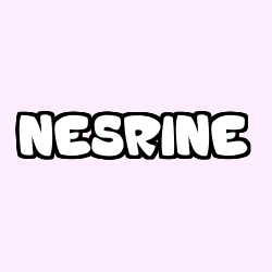 Coloring page first name NESRINE