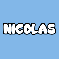 Coloring page first name NICOLAS