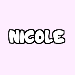 Coloring page first name NICOLE