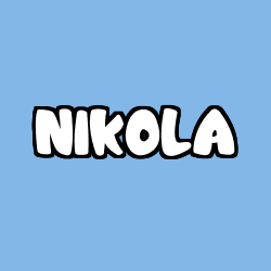 Coloring page first name NIKOLA