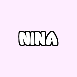 Coloring page first name NINA