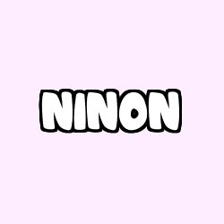 Coloring page first name NINON