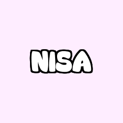 Coloring page first name NISA
