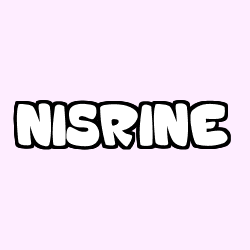 Coloring page first name NISRINE