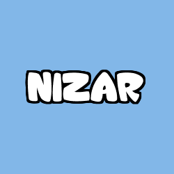 Coloring page first name NIZAR