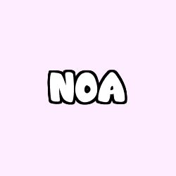 Coloring page first name NOA