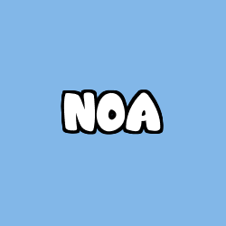 Coloring page first name NOA