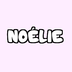Coloring page first name NOÉLIE