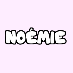 Coloring page first name NOÉMIE
