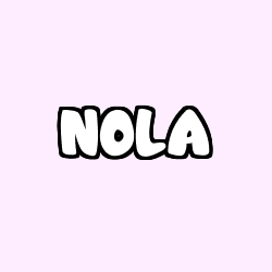 Coloring page first name NOLA