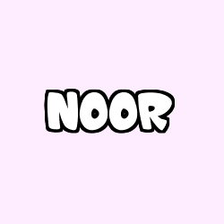 Coloring page first name NOOR