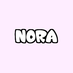 Coloring page first name NORA