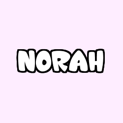 Coloring page first name NORAH