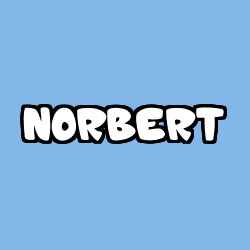 Coloring page first name NORBERT