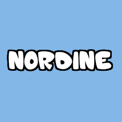 Coloring page first name NORDINE