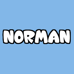 Coloring page first name NORMAN