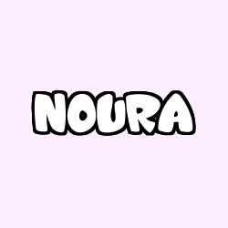 Coloring page first name NOURA