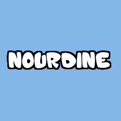 Coloring page first name NOURDINE