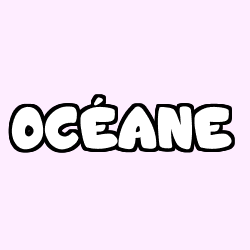 Coloring page first name OCÉANE