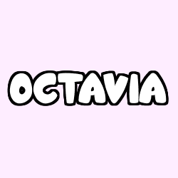 Coloring page first name OCTAVIA
