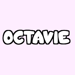 Coloring page first name OCTAVIE