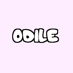 Coloring page first name ODILE